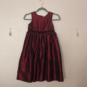A deep red dress!!